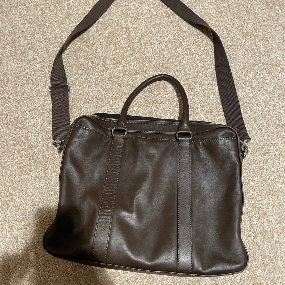Cole Haan Brown leather laptop bag